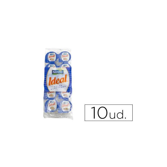 Leche Evaporada Ideal Porciones De 7,5 gr Envase De 10 Unidades