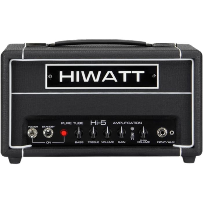 Hiwatt Hi-5 Cabezal Amplificador Guitarra de Válvulas 5W, Bucle de Efectos, Salida Auriculares, EQ 2 Bandas, Negro