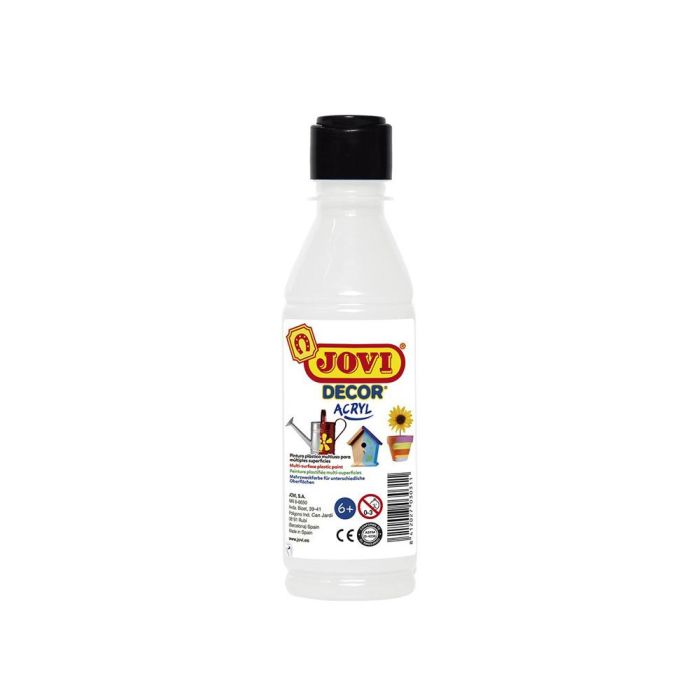 Jovi Pintura Plástica Jovidecor Acryl Botella De 250 mL Blanco 1