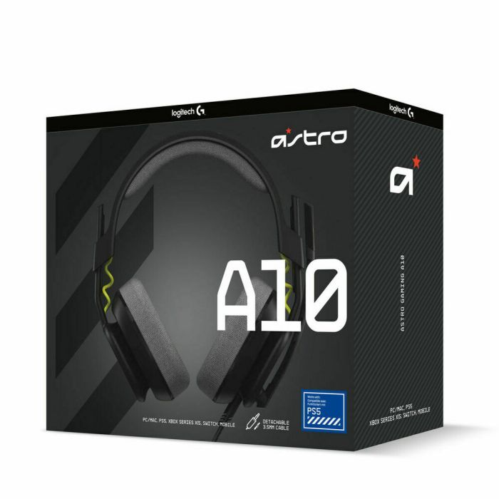 Auriculares con Micrófono Gaming Logitech A10 Negro 1