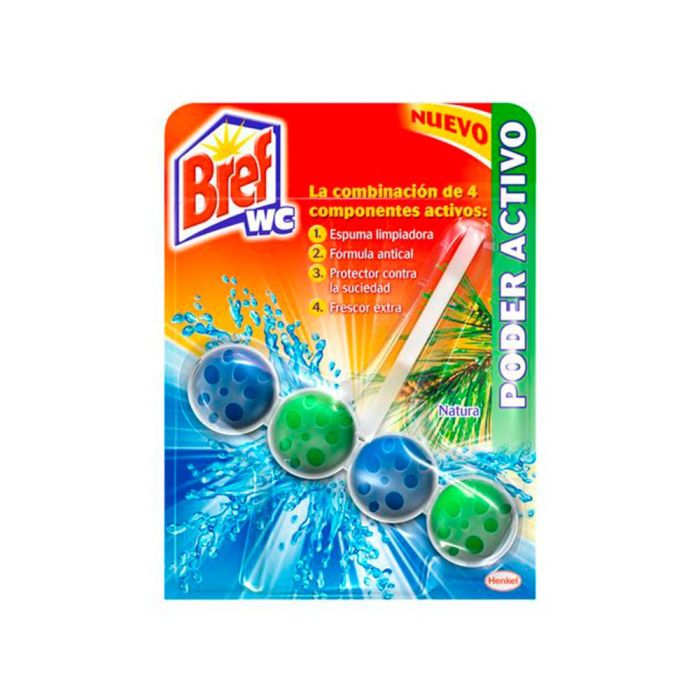 Desinfectante Y Ambientador De Inodoro Bref Wc Poder Activo Hawaii 50 gr Blister De 2 Unidades 1