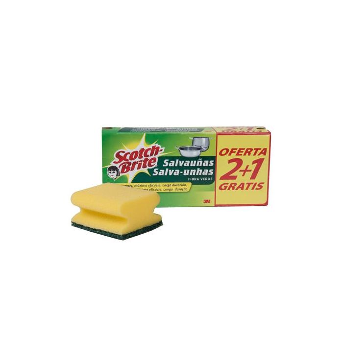 Scotch Brite Estropajo Salvauñas 2+1 gratis -3U-