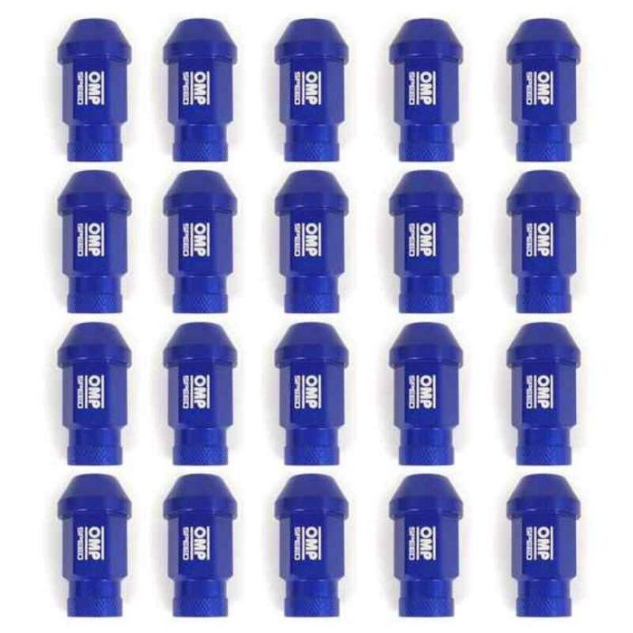 Set Tuercas OMP 7075 40 mm M14 x 1,50 20 uds Azul 3 Set Tuercas OMP 7075 40 mm M14 x 1,50 20 uds Azul 3
