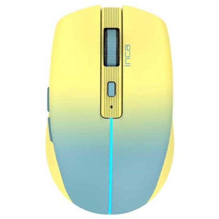 INCA IWM-511RS Ratón Inalámbrico & Bluetooth 1600 DPI 6D Taste Amarillo
