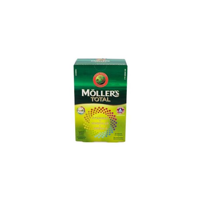 Moller's Total Multivitaminas + Omega 3, 28 Comprimidos + 28 Perlas