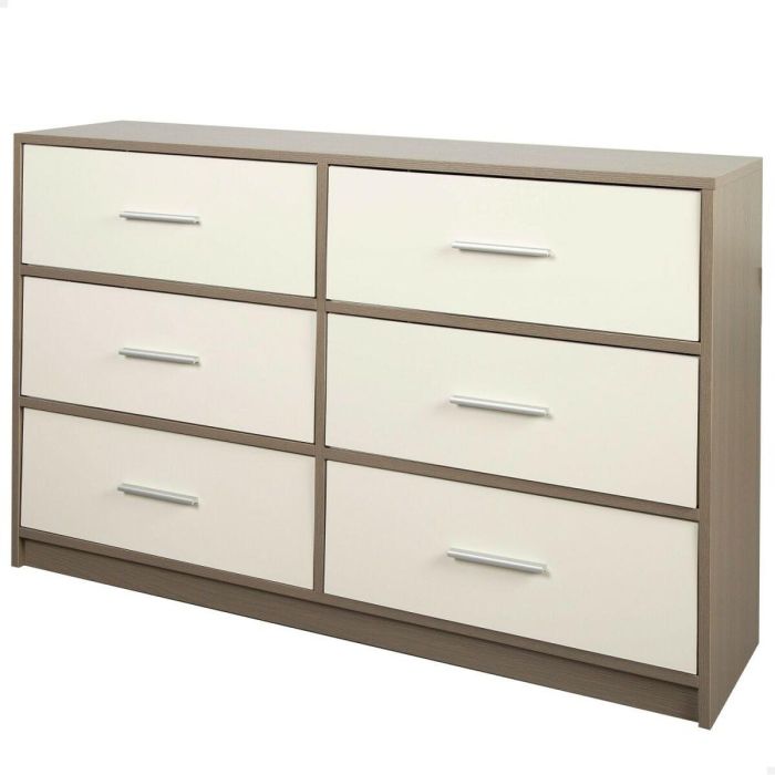 Cómoda Max Home Blanco Gris Moderno 114 x 70 x 30 cm Cómoda Max Home Blanco Gris Moderno 114 x 70 x 30 cm
