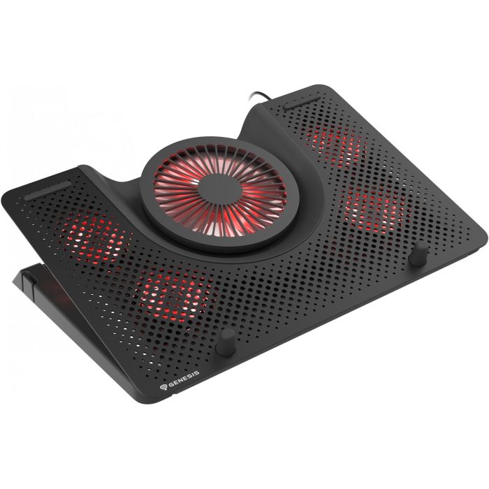 GENESIS Oxid 550 Base Refrigeradora para Portátil 17.3" (43.9 cm) 5 Ventiladores 2800 RPM, Iluminación LED Roja, Negro 15 GENESIS Oxid 550 Base Refrigeradora para Portátil 17.3" (43.9 cm) 5 Ventiladores 2800 RPM, Iluminación LED Roja, Negro 15