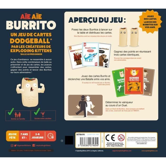 Asmodee Aie Aie Burrito Juego de Mesa de Fiesta, Edad 7+, 2-6 Jugadores, Partidas de 15-30 Minutos 3 Asmodee Aie Aie Burrito Juego de Mesa de Fiesta, Edad 7+, 2-6 Jugadores, Partidas de 15-30 Minutos 3