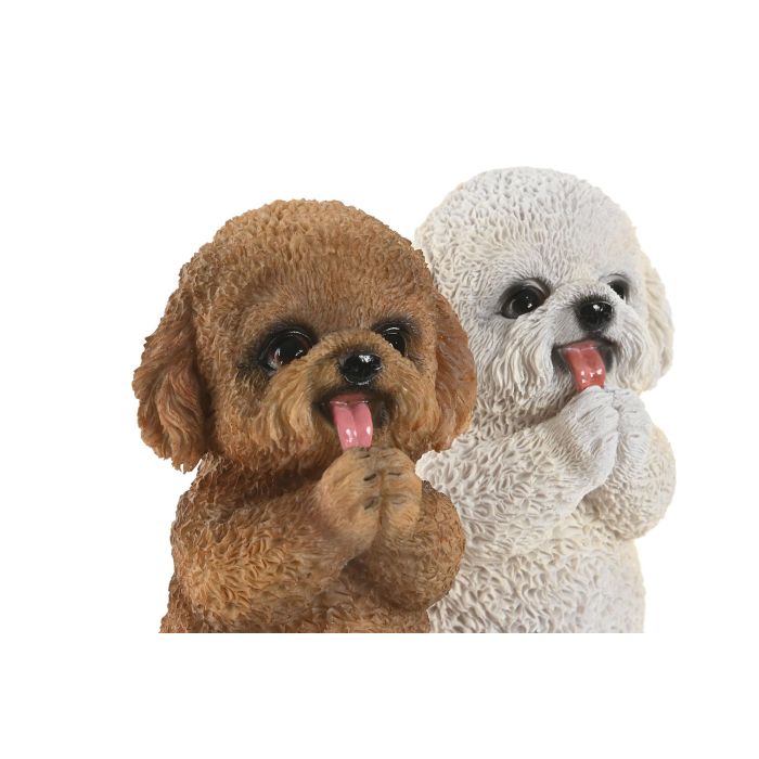 Figura Shabby DKD Home Decor Blanco Marron 10 x 20 x 9 cm (4 Unidades) 1 Figura Shabby DKD Home Decor Blanco Marron 10 x 20 x 9 cm (4 Unidades) 1