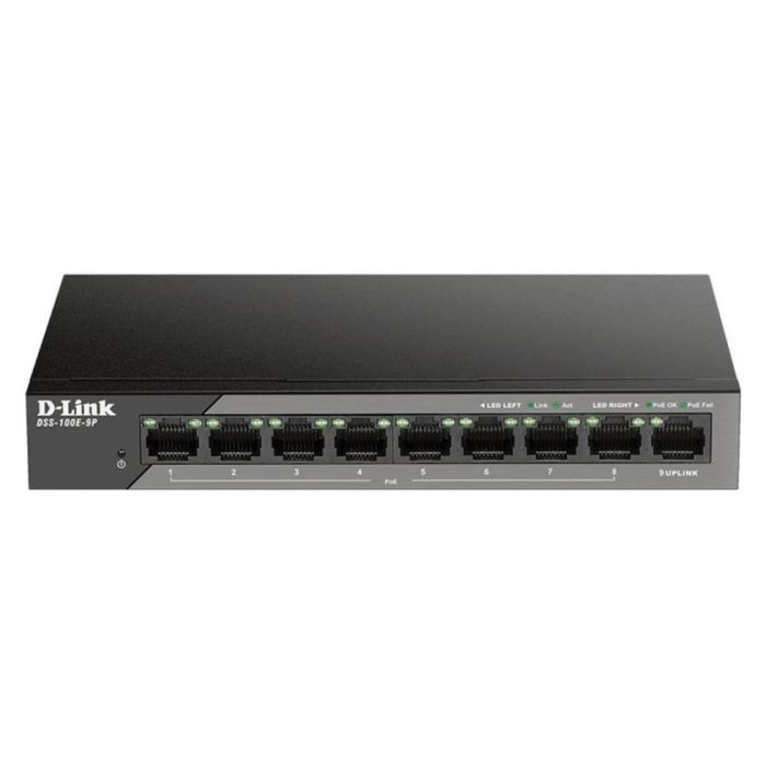 D - Link Switch Dss - 100E - 9P No Administrado 9 Puertos Fast Ethernet con PoE+ 8 Puertos 30W D - Link Switch Dss - 100E - 9P No Administrado 9 Puertos Fast Ethernet con PoE+ 8 Puertos 30W