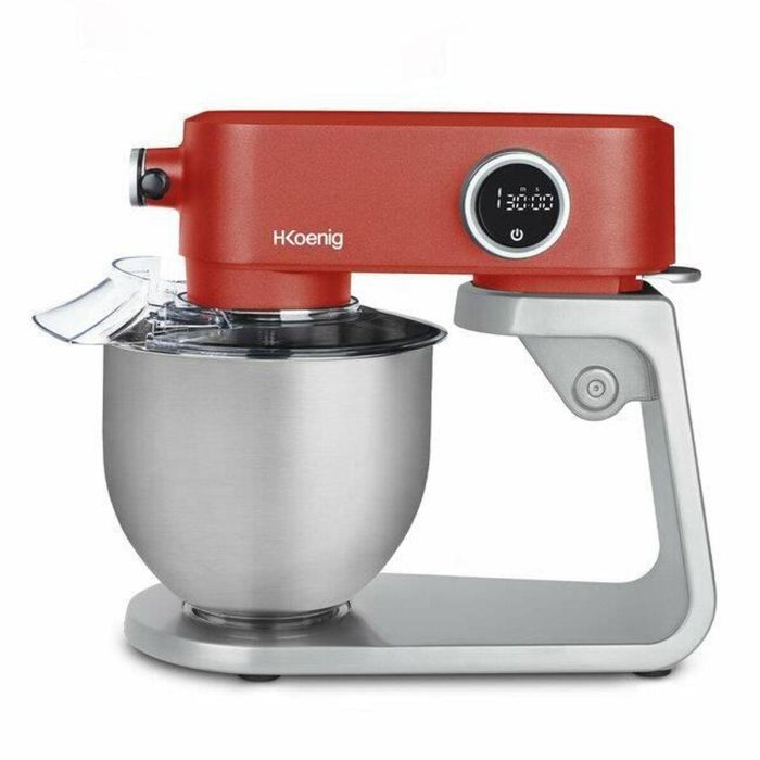 Hkoenig Procesador de Alimentos KM124 5L 8 Velocidades Rojo Mate y Plata 1