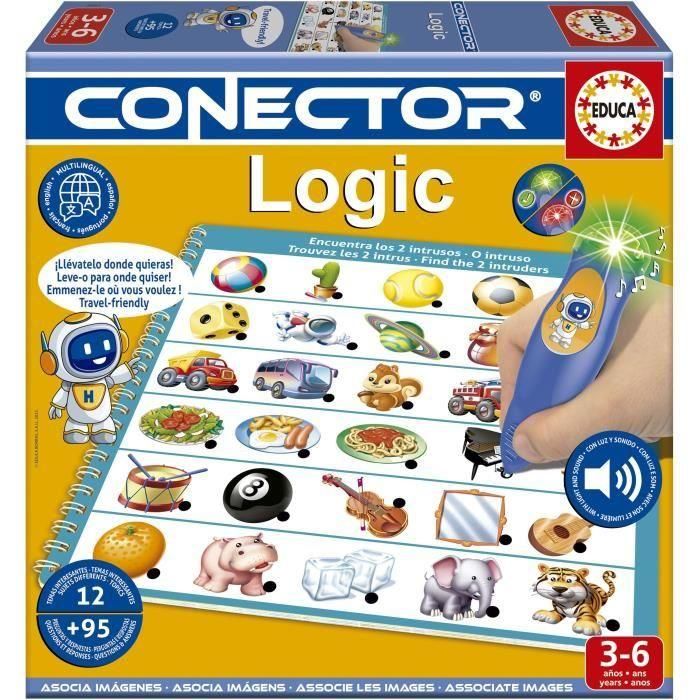 Educa EDU8412668203938 Juego Educativo Logic - 90 Preguntas, 12 Temas, Formato Libro - A partir de 3 años 0 Educa EDU8412668203938 Juego Educativo Logic - 90 Preguntas, 12 Temas, Formato Libro - A partir de 3 años 0