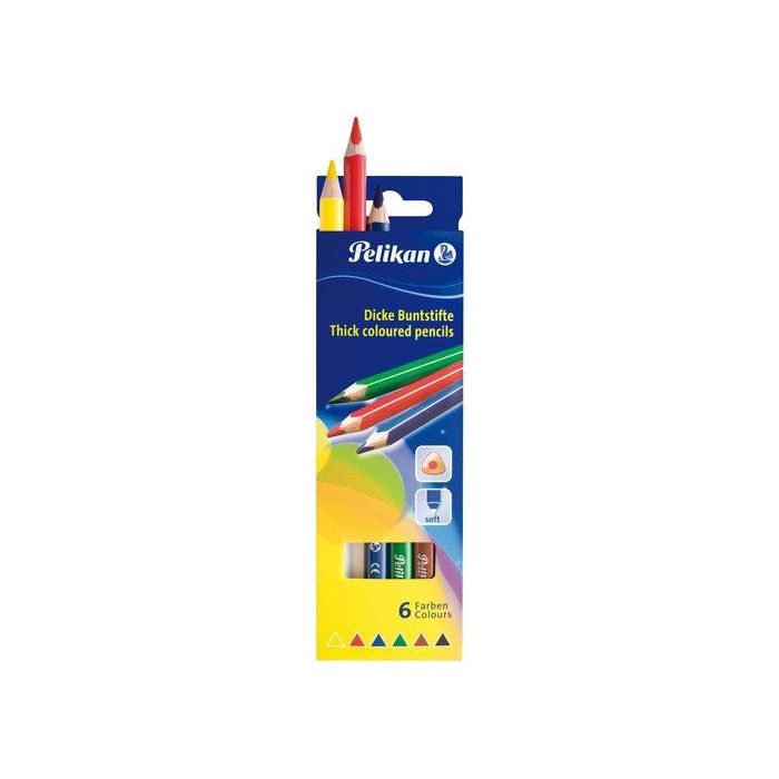 Lapices De Colores Pelikan Triangular Estuche De 6 (Bsd6Dn)