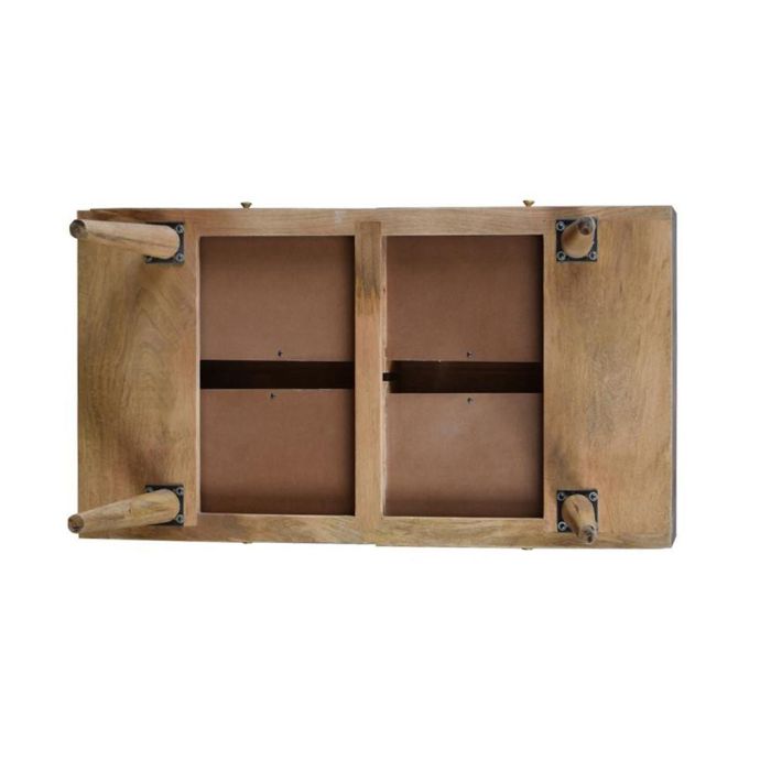 DKD Home Decor Mesa Centro Tropical Mango y Ratán Natural 60 x 46 x 115 cm 4