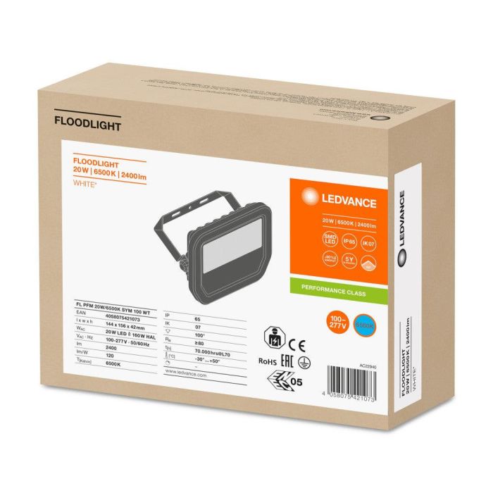 [LVE-4058075421073] Foco Proyector LED Ledvance   20W 2400Lm 6500K 100 x 100º IP65 - Blanco Frío 1