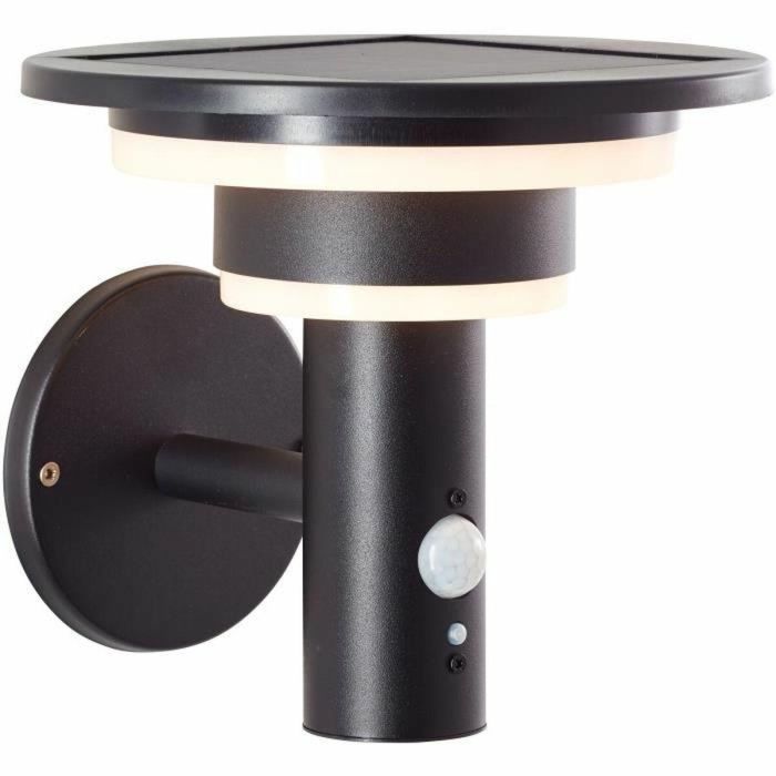 Brilliant BRI4004353437731 Aplique de Exterior Garvina LED Solar, Detector Movimiento, Acero Inoxidable, 4W, Negro 2
