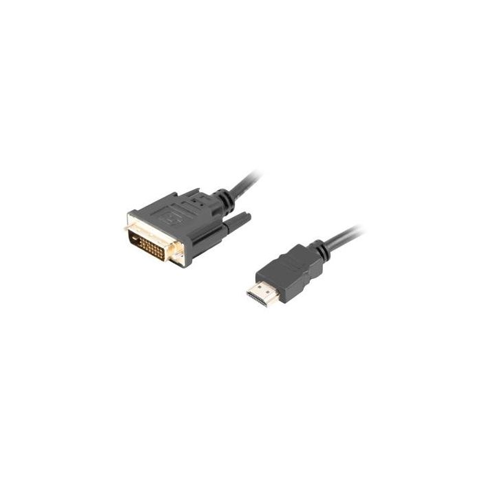 Lanberg Cable HDMI a DVI-D Dual Link 24+1 Macho a Macho, 3m, Negro, Resolución 3840x2160 a 30Hz, Cobre, Doble Blindaje 0 Lanberg Cable HDMI a DVI-D Dual Link 24+1 Macho a Macho, 3m, Negro, Resolución 3840x2160 a 30Hz, Cobre, Doble Blindaje 0