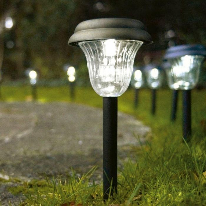 Set de estacas solares de jardín Aktive 6 Piezas Acero Inoxidable Plástico 10 x 38 x 10 cm (4 Unidades) 5 Set de estacas solares de jardín Aktive 6 Piezas Acero Inoxidable Plástico 10 x 38 x 10 cm (4 Unidades) 5
