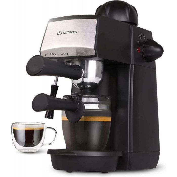 Grunkel Cafetera Espresso 5 Bares Y 870 W Con Pistola De Espuma