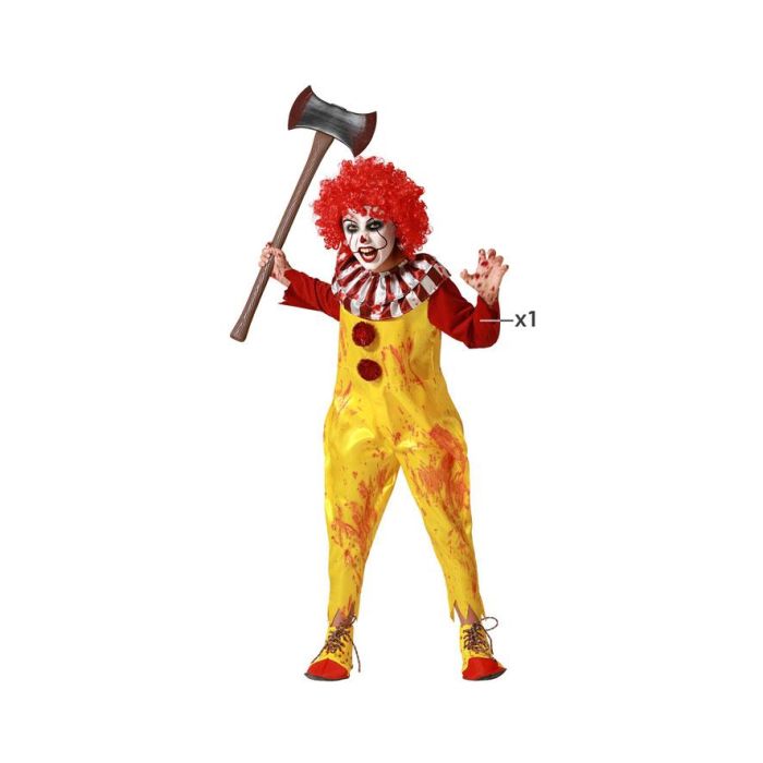 Disfraz Payaso Halloween Mono Amarillo Niño 3-4 Años Disfraz Payaso Halloween Mono Amarillo Niño 3-4 Años