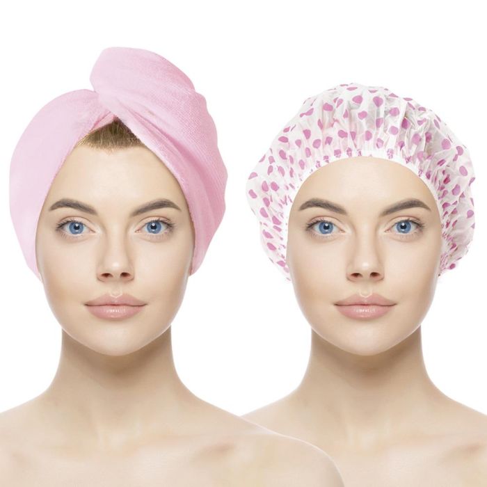 Cosmetic Club Kit Toalla Mágica Y Gorro Baño Poliester 2