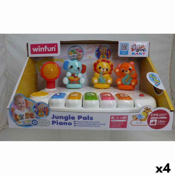 Piano de juguete Winfun 26 x 11 x 15 cm (4 Unidades) 10 Piano de juguete Winfun 26 x 11 x 15 cm (4 Unidades) 10