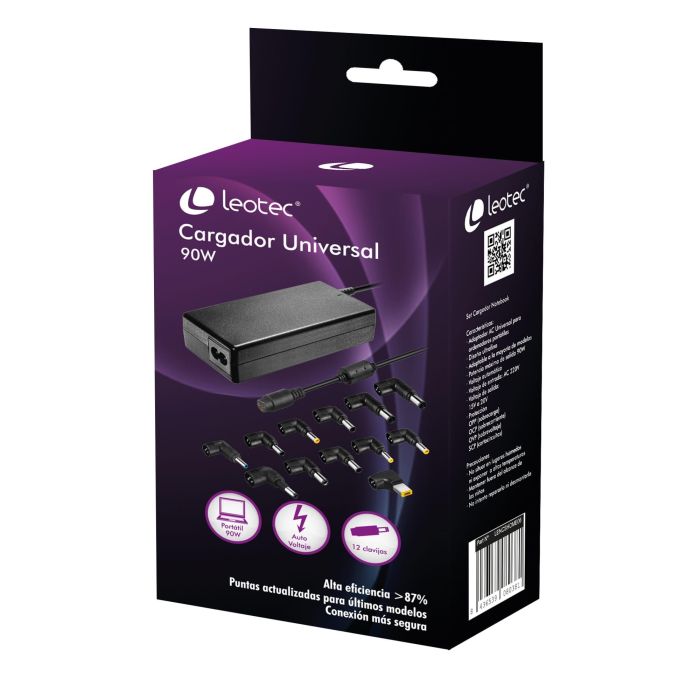 Leotec LENCSHOME06 Adaptador e Inversor de Corriente Interior Negro para Portátiles Universal 2