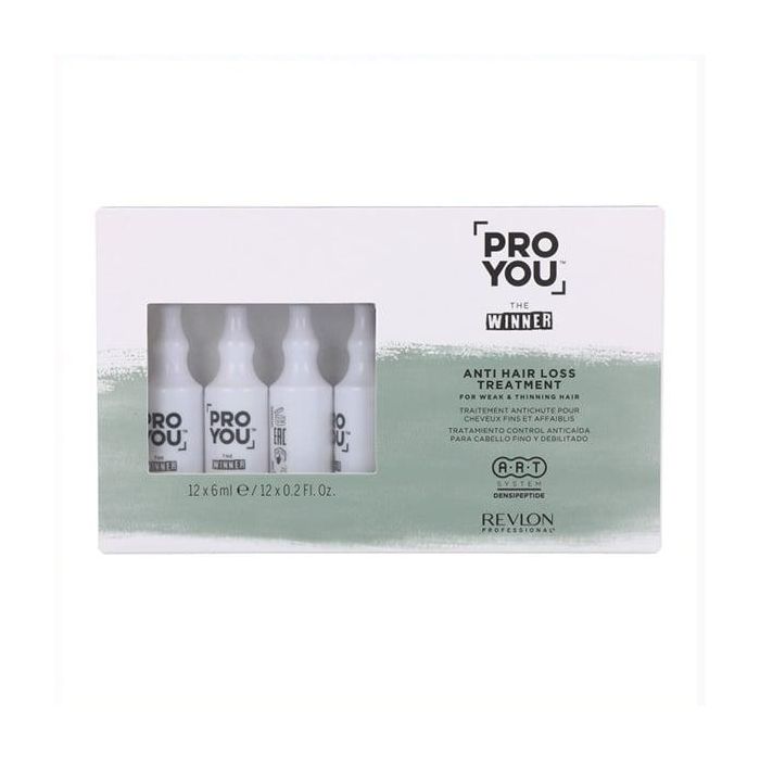 Revlon Proyou The Winner Tratamiento Anticaída del Cabello con Densipeptide 12x6ml - Fortalece e Hidrata