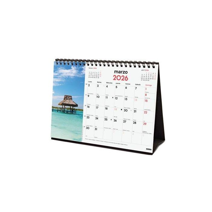 Calendario (2026) Finocam Sobremesa Imagenes Mensual Para Escribir S 210X150 Paisajes Paradisiacos