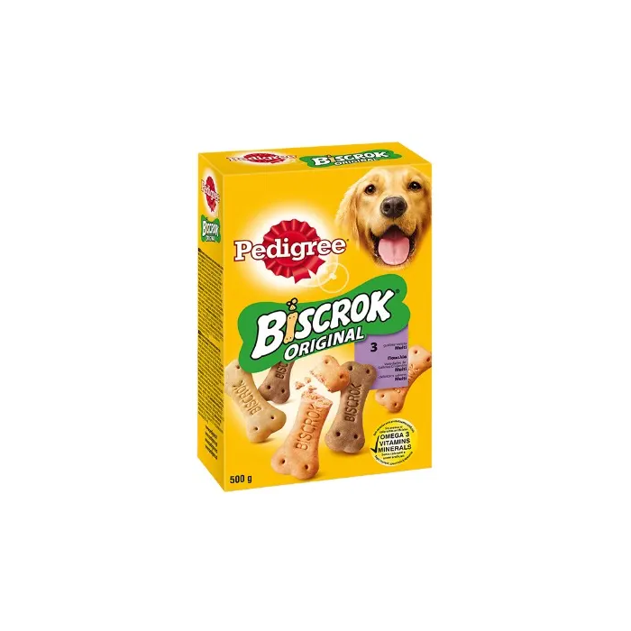 Pedigree Biscrok Galletas con 3 Cereales Caja 500 gr