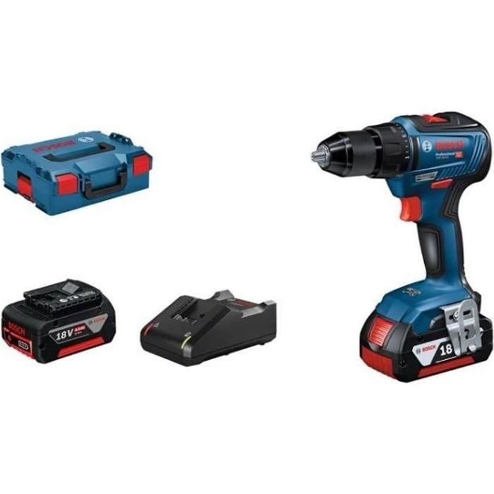 Taladro Atornillador BOSCH PROFESSIONAL GSR 18V-55 + 2 pilas 4,0Ah + L-BOXX