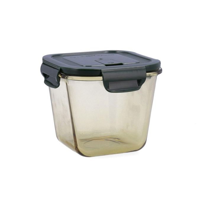 Fiambrera Hermética Bidasoa Infinity Cuadrada 900 ml Amarillo Vidrio (12 Unidades) 4
