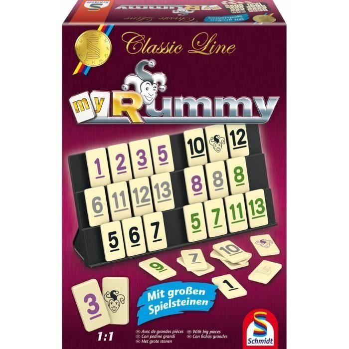 Schmidt Spiele MyRummy Juego de Mesa familiar para 2-4 jugadores, duración aprox. 30 minutos, edad recomendada 8+ años Schmidt Spiele MyRummy Juego de Mesa familiar para 2-4 jugadores, duración aprox. 30 minutos, edad recomendada 8+ años