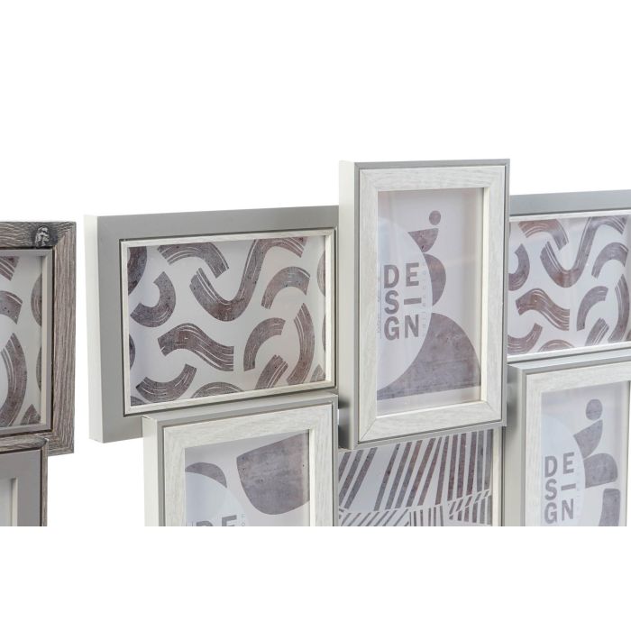 DKD Home Decor Marco Multifoto Urban Gris Marrón de MDF y Cristal 46x32x3 cm (4 Unidades) 1