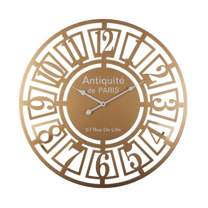 Reloj Pared Metal Dorado Versa 60CM (2 Unidades) Reloj Pared Metal Dorado Versa 60CM (2 Unidades)