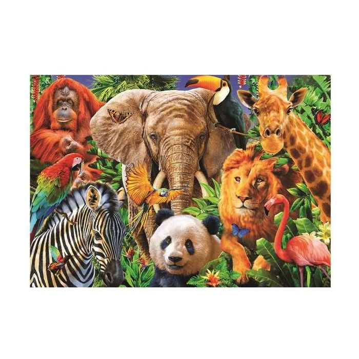 Puzzle 500 piezas collage de animales salvajes 19 Puzzle 500 piezas collage de animales salvajes 19
