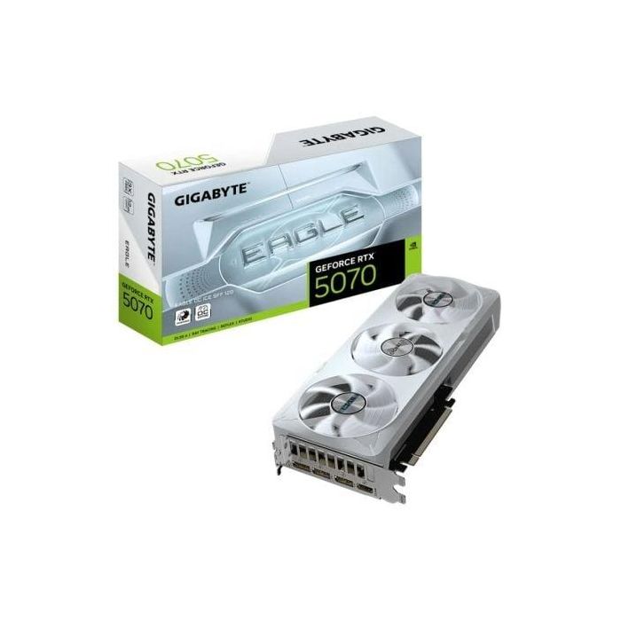 Gigabyte 9VN5070EOI-00-G10 Tarjeta Gráfica GeForce RTX 5070 EAGLE OC ICE SFF 12GB GDDR7 WINDFORCE DLSS 4 Gigabyte 9VN5070EOI-00-G10 Tarjeta Gráfica GeForce RTX 5070 EAGLE OC ICE SFF 12GB GDDR7 WINDFORCE DLSS 4