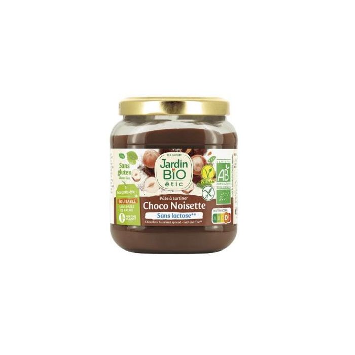 JARDIN BIO Crema de Chocolate y Avellanas Bio, Vegana, sin Gluten ni Lactosa, sin Aceite de Palma, 350g