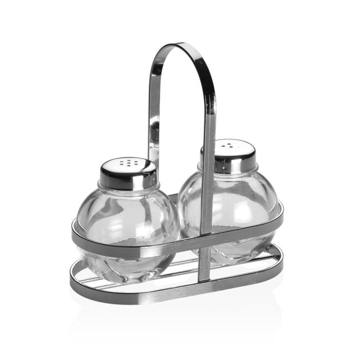 Set Salero Pimentero Versa - Cristal y Metal (2 Unidades) Set Salero Pimentero Versa - Cristal y Metal (2 Unidades)