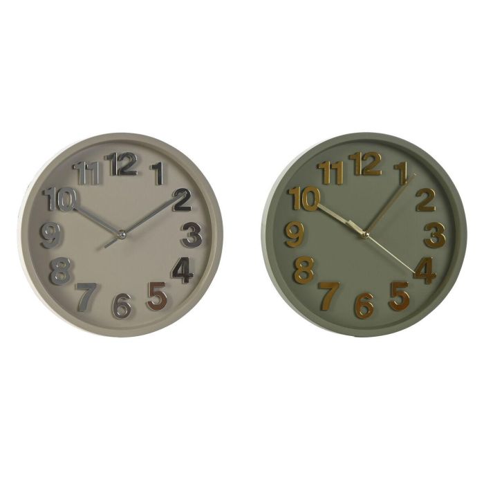 Reloj Pared Urban DKD Home Decor Verde Gris 4 x 30 x 30 cm (2 Unidades) Reloj Pared Urban DKD Home Decor Verde Gris 4 x 30 x 30 cm (2 Unidades)