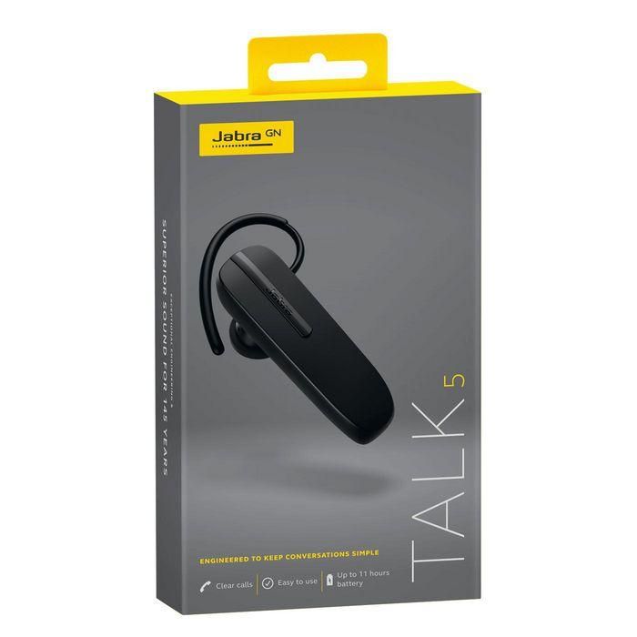 Jabra Talk 5 Auricular Mono Bluetooth Inalámbrico para Llamadas Claras con Micrófono HD, 11 Horas de Batería y Diseño Confortable 3 Jabra Talk 5 Auricular Mono Bluetooth Inalámbrico para Llamadas Claras con Micrófono HD, 11 Horas de Batería y Diseño Confortable 3