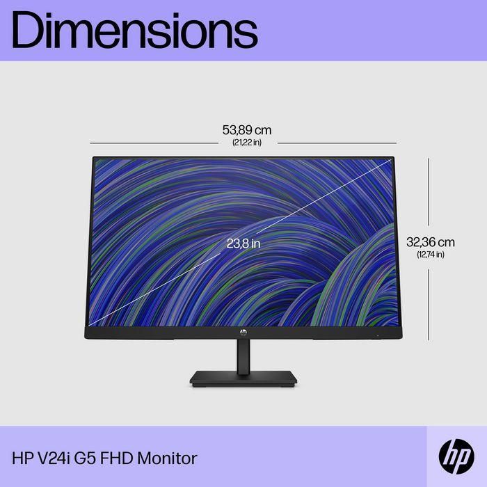 HP V24i G5 Monitor FHD de 23.8 Pulgadas (60.5 cm), Pantalla Nítida para Productividad Diaria en Oficina y Estudio, Diseño Elegante 4 HP V24i G5 Monitor FHD de 23.8 Pulgadas (60.5 cm), Pantalla Nítida para Productividad Diaria en Oficina y Estudio, Diseño Elegante 4