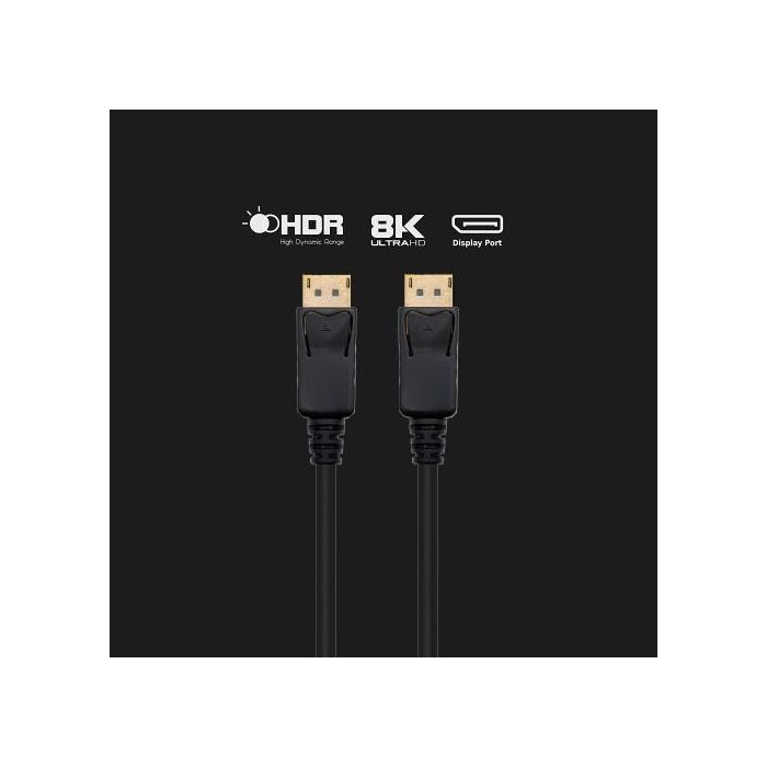 Ewent Cable DisplayPort EC1406 8K 60Hz 2m - 7680x4320, 4K 240Hz, Versión 1.4 3 Ewent Cable DisplayPort EC1406 8K 60Hz 2m - 7680x4320, 4K 240Hz, Versión 1.4 3