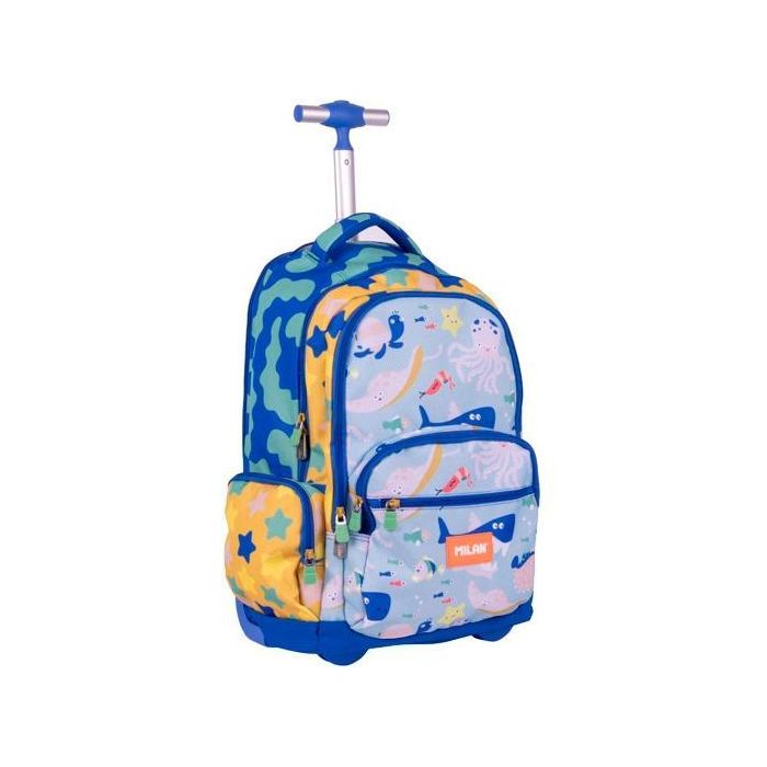 Milan Mochila Con Ruedas 6 Cremalleras 25 L Serie Especial Blue Odyssey