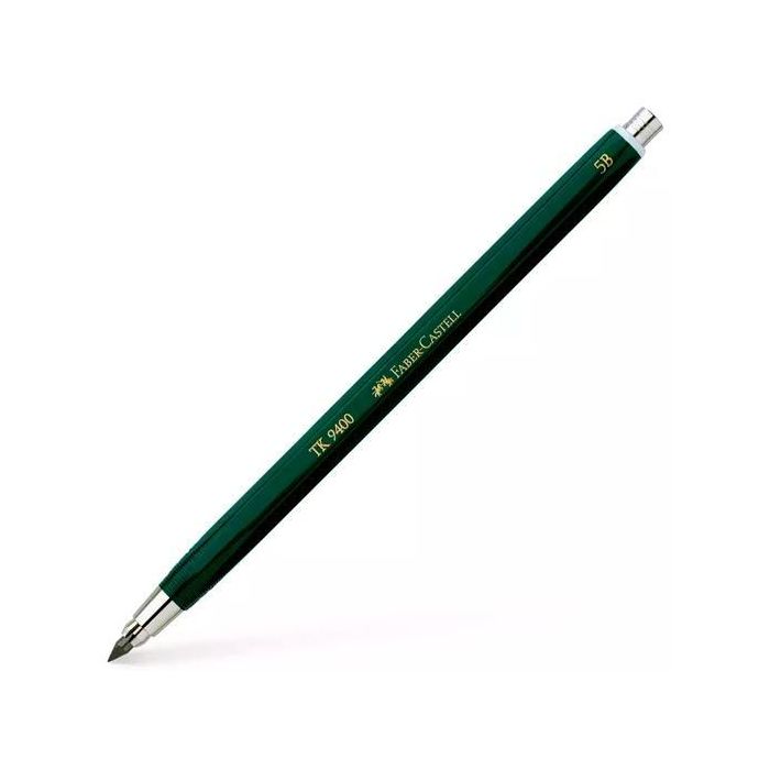 Faber Castell Tk9400 Portaminas 3.15mm Mina 6B Verde - Dibujo y Boceto Profesional (5 Unidades) (5 Unidades)