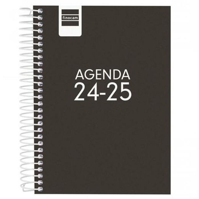 Finocam Agenda Para Estudiantes Cool Espiral 8º 1Dp Negro 2024-2025