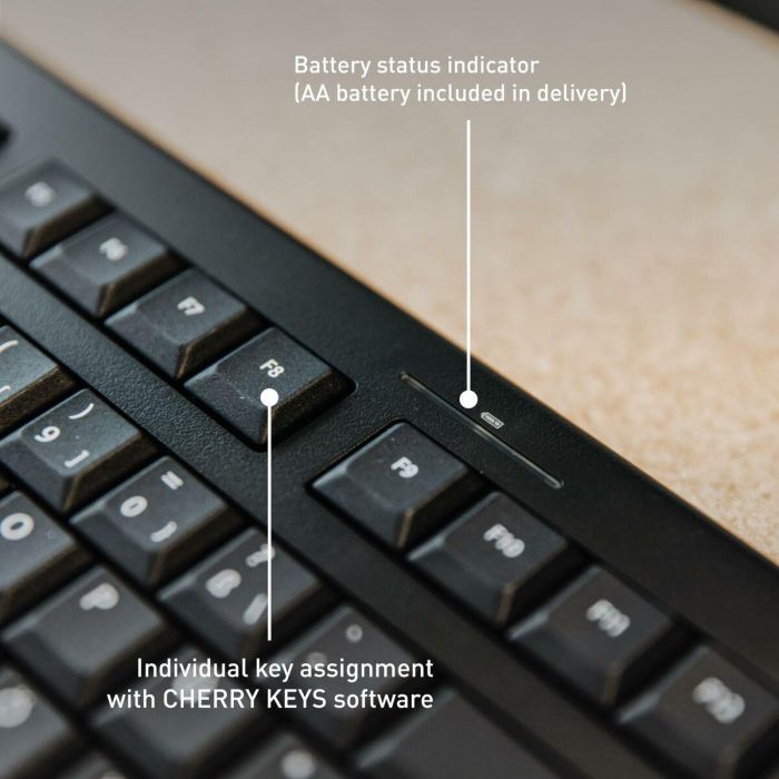 Cherry KW 3000 Teclado Inalámbrico Completo QWERTY Español Negro con Teclado Numérico y Reposamuñecas 10 Cherry KW 3000 Teclado Inalámbrico Completo QWERTY Español Negro con Teclado Numérico y Reposamuñecas 10