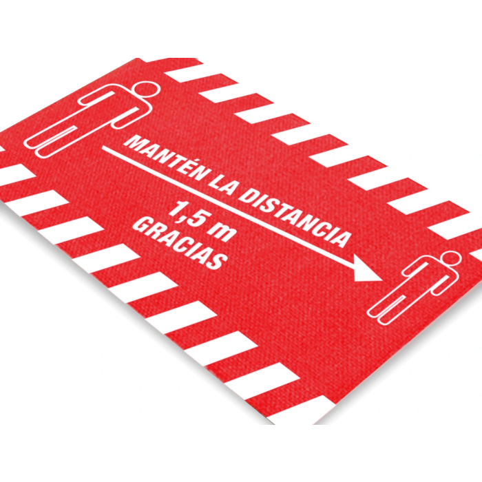 Novus dahle Alfombra de suelo Novus Manten la Distancia Fondo Rojo 85x150 cm 2