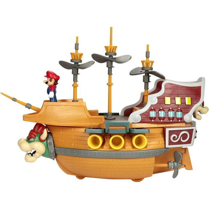 Jakks Pacific Super Mario: Vehículo Aeronave de Bowser con Figura de Acción de 6 cm - Juguete con Sonido y Pilas AA 2