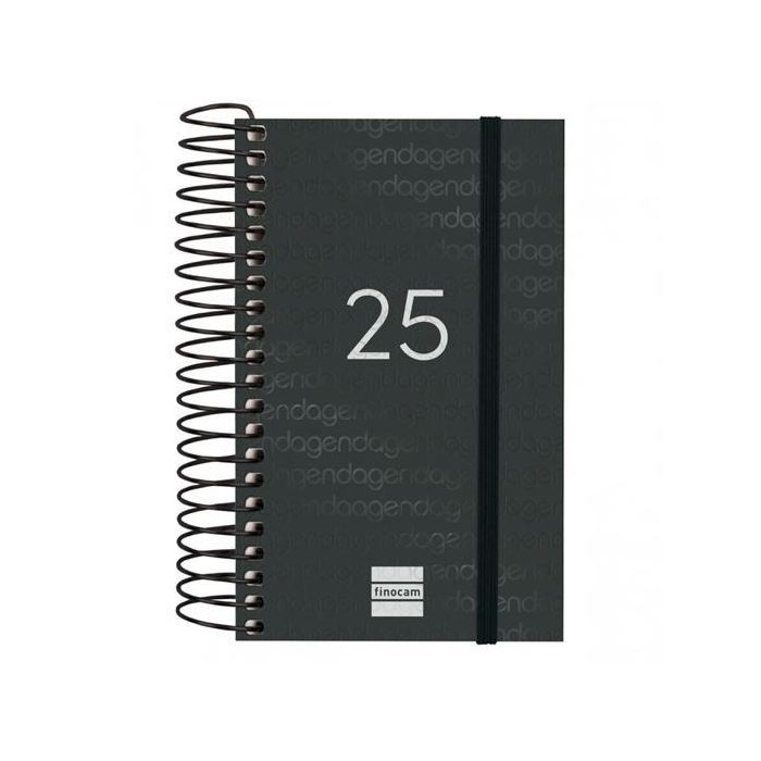 Finocam Agenda Anual Year Espiral E3-79x127 mm 1Dp Negro 2025 Finocam Agenda Anual Year Espiral E3-79x127 mm 1Dp Negro 2025